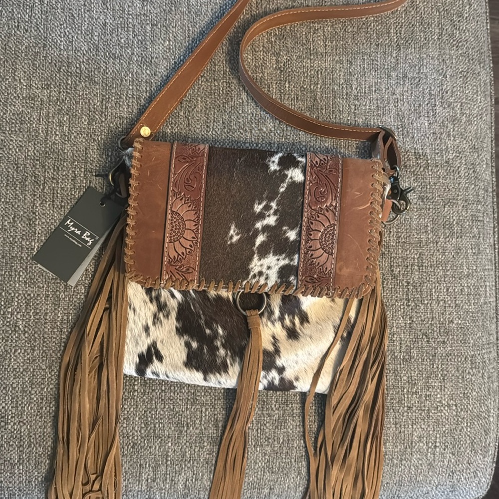 Myra Cowhide Crossbody Purse